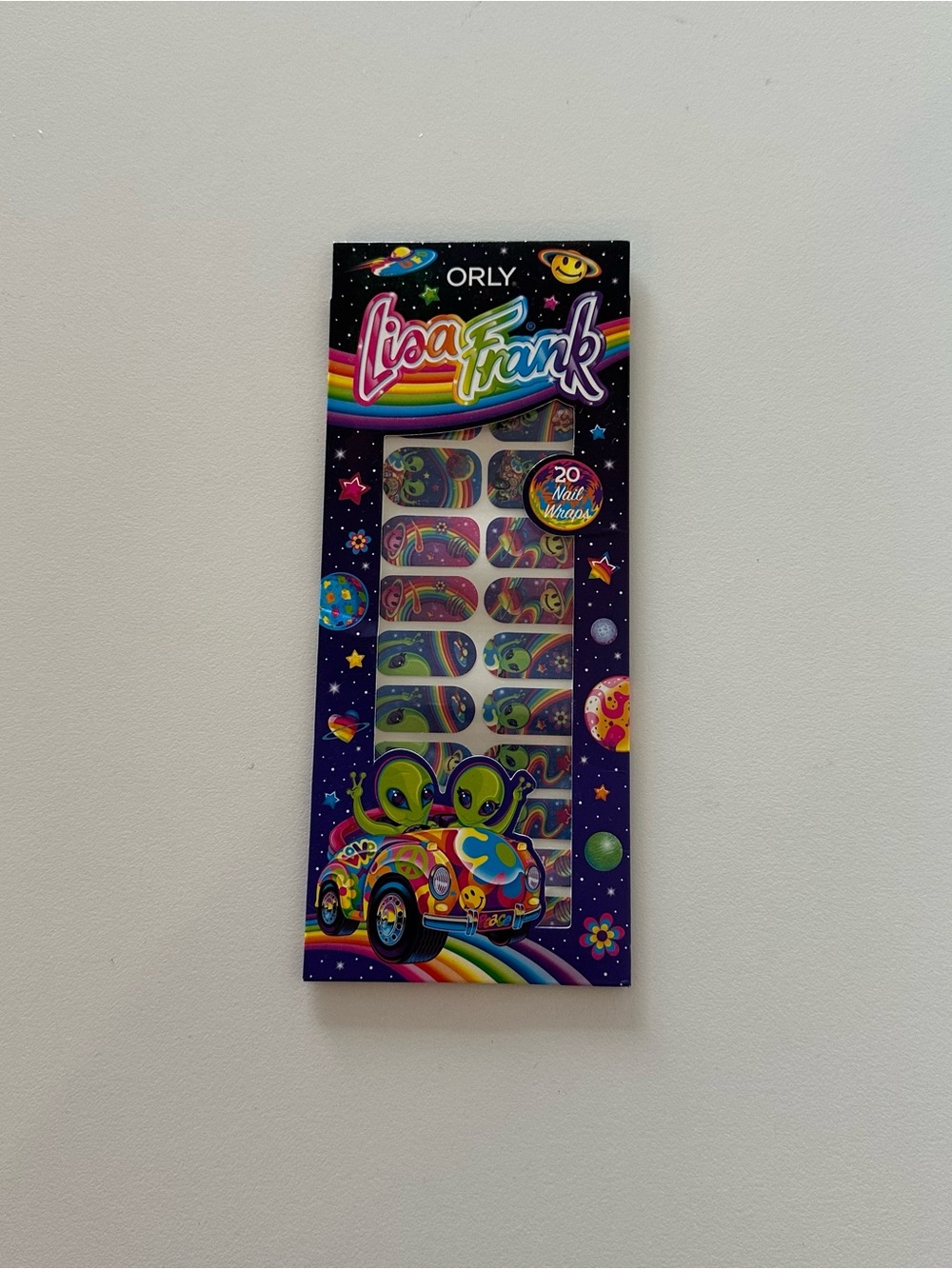 NEW Lisa Frank ORLY 20 Nail Polish Wraps Zoomer Zorbit Aliens Stickers.